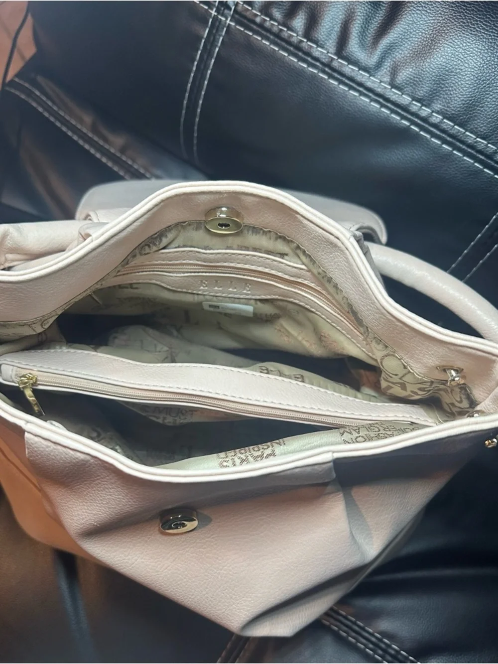 Women's Cream Hobo Handbag - Soft Leather Shoulder Bag